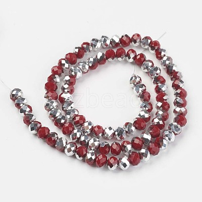 Electroplate Opaque Glass Beads Strands LS-EGLA-A034-P8mm-M06-1