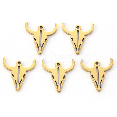 PVD Vacuum Plating 304 Stainless Steel Charms X-STAS-N092-52G-1