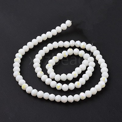 Electroplate Opaque Solid Color Glass Beads Strands X1-EGLA-A034-P4mm-L17-1