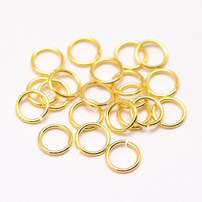 Brass Open Jump Rings X-KK-G277-6mm-G-NR-1