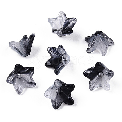 Transparent Glass Beads Caps GLAA-A011-09C-1