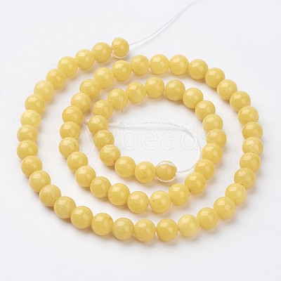 Natural Mashan Jade Round Beads Strands X-G-D263-6mm-XS07-1