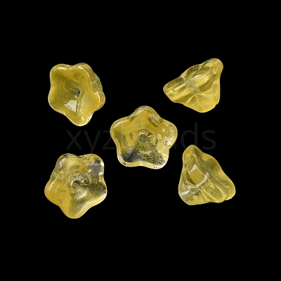 Baking Paint Transparent Glass Beads GLAA-T025-81C-03-1