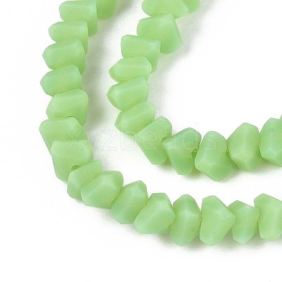 Frosted Opaque Glass Beads Strands GLAA-N017-4mm-16-1