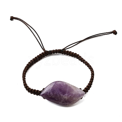 Natural Amethyst Beads Braided Bead Bracelets BJEW-Q070-01H-1