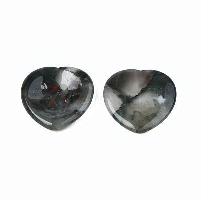 Natural Bloodstone Thumb Worry Stone G-N0325-01S-1