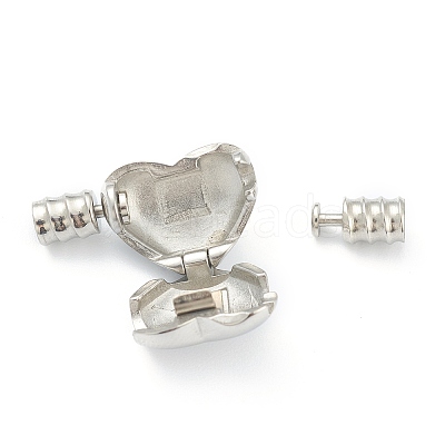 Non-Tarnish 304 Stainless Steel European European Clip Clasps X-STAS-O148-01P-1