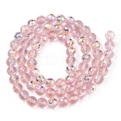 Transparent Electroplate Glass Beads Strands EGLA-N012-001-B06-1
