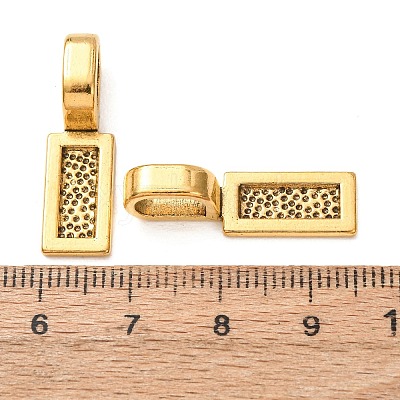 Tibetan Style Alloy Glue-on Flat Pad Bails LS-TIBE-4710-AG-RS-1