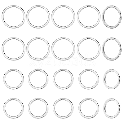 40Pcs 2 Styles 304 Stainless Steel Split Key Rings STAS-CY0001-03-1