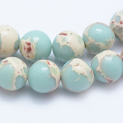 Synthetic Imperial Jasper Beads Strands G-F531-6mm-H03-1