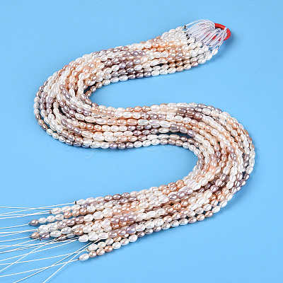 Three Color Natural Cultured Freshwater Pearl Beads Strands PEAR-N012-04D-01-1