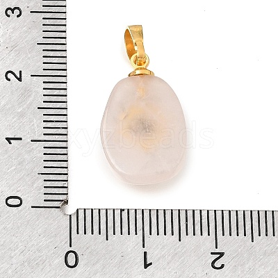 Natural Rose Quartz Pendants G-T151-03F-1