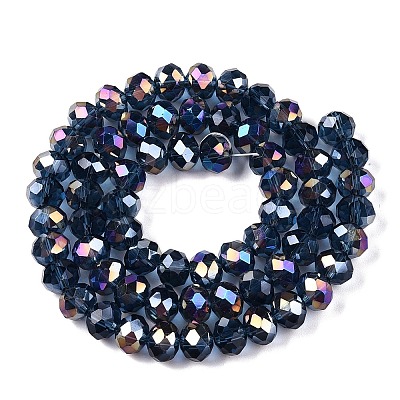 Electroplate Glass Beads Strands EGLA-A044-T8mm-B12-1