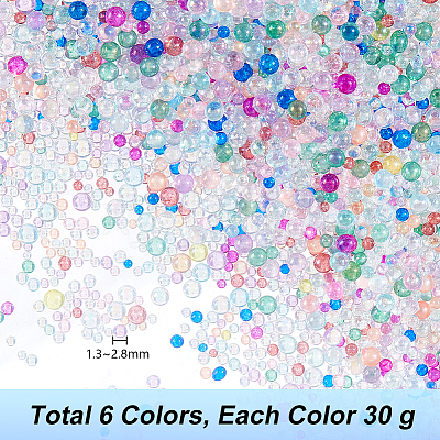 180G 6 Colors Transparent Glass Beads GLAA-PH0003-06-1