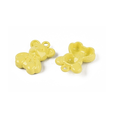 Spray Painted Alloy Pendants PALLOY-Q466-03F-1