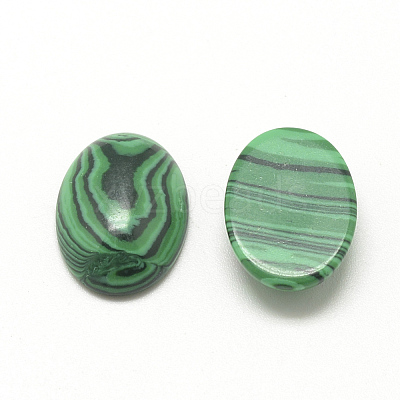 Synthetic Malachite Cabochons X-G-R415-14x10-38-1