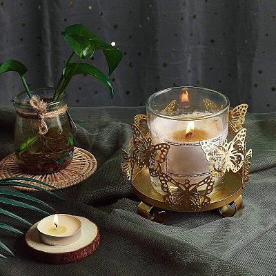 Iron Candle Holder AJEW-WH0019-30-1