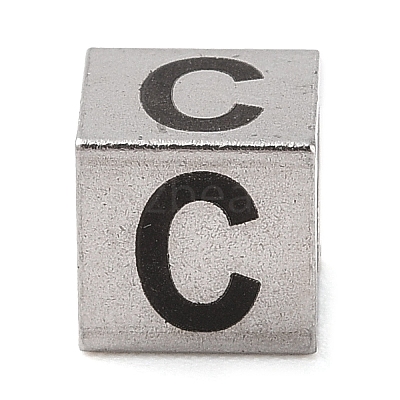 Tarnish Resistant 201 Stainless Steel European Beads STAS-M058-01C-P-1