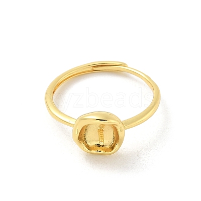 Brass Open Cuff Ring Settings KK-G518-10G-04-1