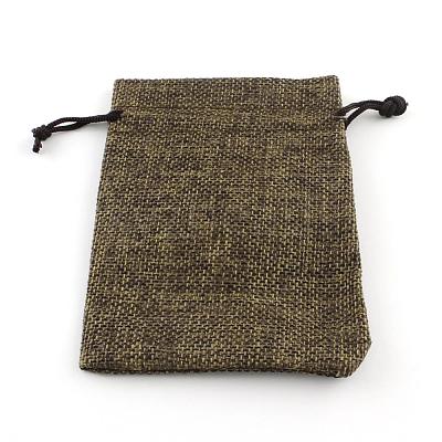 Burlap Packing Pouches Drawstring Bags ABAG-Q050-13x18-05-1