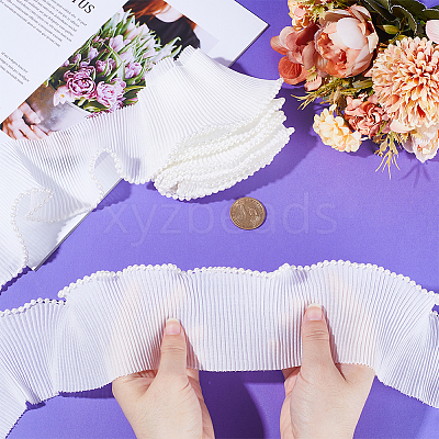 5M Polyester Ruffled Trimming DIY-GF0007-87B-1
