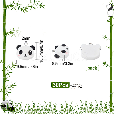30Pcs Resin Pendants RESI-SC0002-33-1