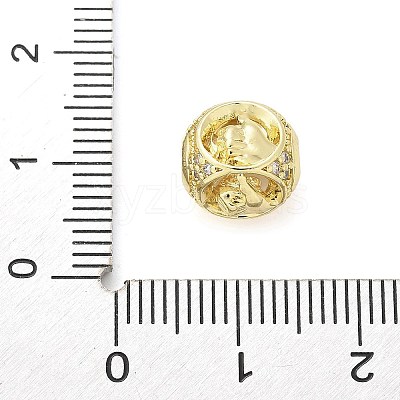 Brass Micro Pave Cubic Zirconia Beads KK-Z095-03G-05-1
