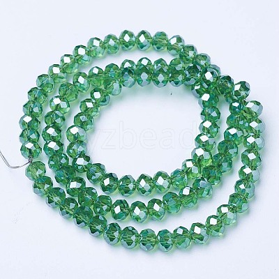 Electroplate Glass Beads Strands EGLA-A034-T6mm-A10-1
