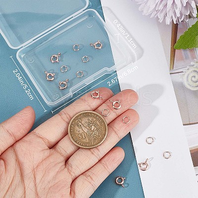 10Pcs 925 Sterling Silver Spring Ring Clasps STER-CN0001-22RG-1