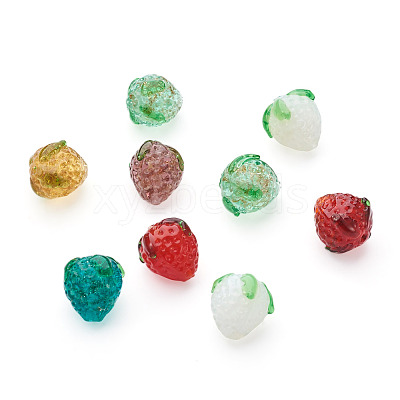 35Pcs 7 Style Handamde Bumpy Lampwork Beads LAMP-CD0001-11-1