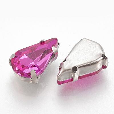 Sew on Rhinestone RGLA-T035-8x13mm-10-1