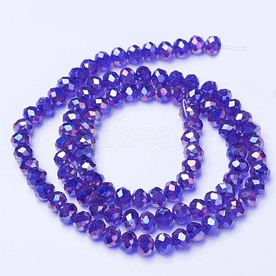 Electroplate Glass Beads Strands EGLA-A034-T8mm-B15-1