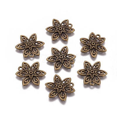 Tibetan Style Alloy Pendants TIBEP-EBB088YKG-AB-FF-1