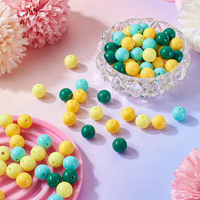 Opaque Acrylic Beads OACR-TAC0014-06E-1