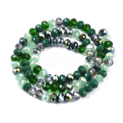 Electroplate Glass Beads Strands X-EGLA-N002-12D-1