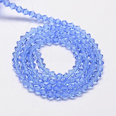 Imitate Austrian Crystal Bicone Glass Beads Strands GLAA-F029-5x5mm-09-1