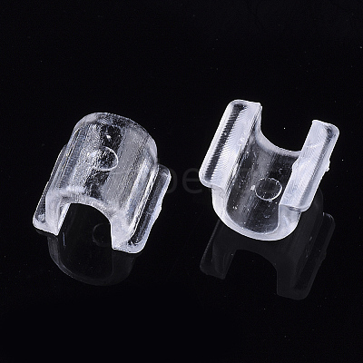 Transparent AS Plastic Base Buckle Hair Findings FIND-T064-004B-01A-1