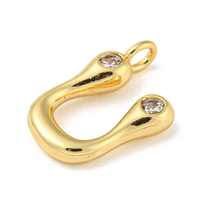 Rack Plating Brass Micro Pave Cubic Zirconia Pendants KK-A200-24G-U-1