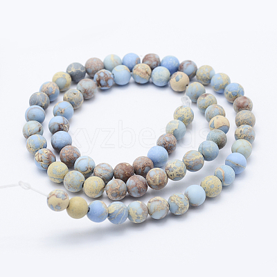 Natural Imperial Jasper Beads Strands X-G-K232-8mm-01A-1