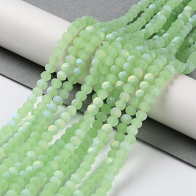Imitation Jade Glass Beads Strands EGLA-A034-J4mm-MB01-1