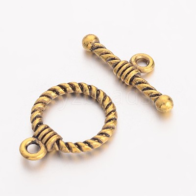 Tibetan Style Alloy Toggle Clasps EA9138Y-1