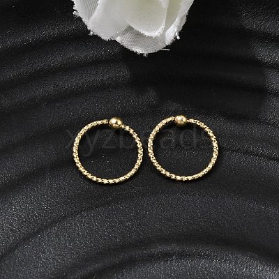 Brass Ball Captive Bead Nose Ring AJEW-G075-01G-02-1