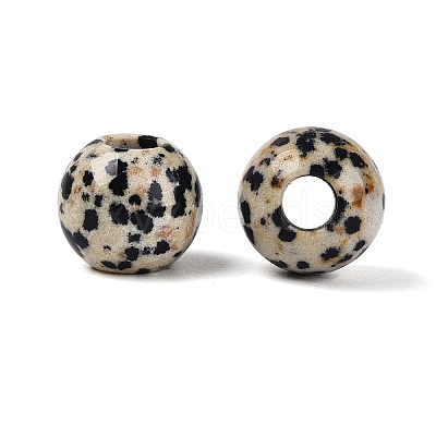Natural Dalmatian Jasper European Beads G-Q602-09B-08-1