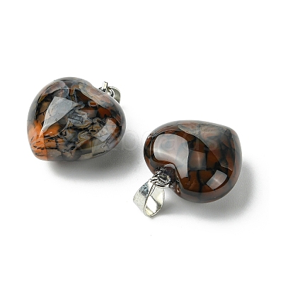Natural Dragon Veins Agate Pendants G-F820-10A-21-1