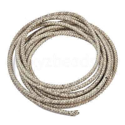 Braided Leather Cord with Core WL-F009-6mm-03-1