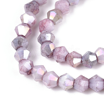 Ombre Effect Dyed Glass Beads Strands GLAA-T025-4mm-09C-1