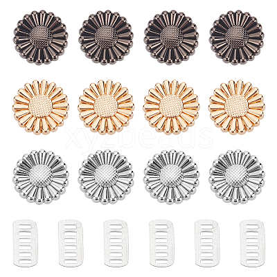 12 Sets 3 Colors Alloy Buckle Clips FIND-WR0006-06-1