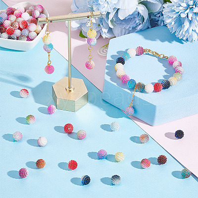 195pcs 15 Colors Imitation Pearl Acrylic Beads OACR-AR0001-14-1