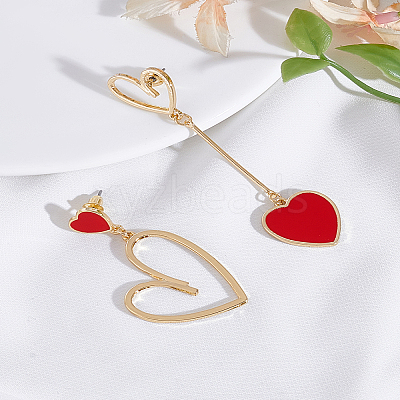 1 Pair Alloy Dangle Stud Earrings EJEW-LP0003-54G-01-1